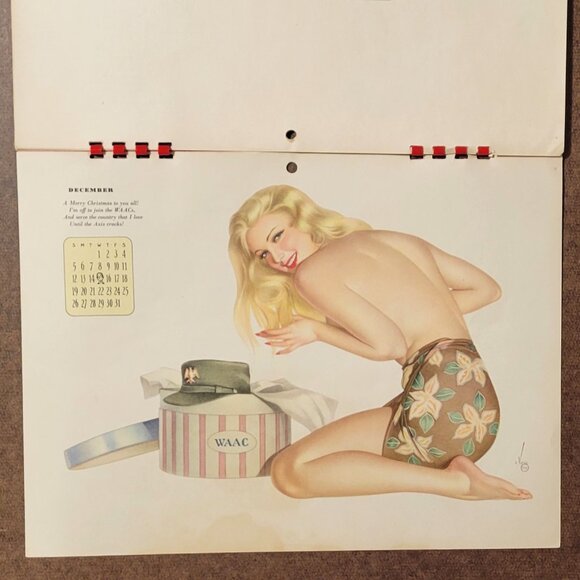 1942 Esquire Varga 12 Month Pin Up Girl Calendar - Picture 8 of 10